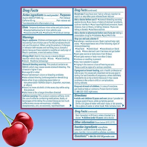 BC Pain Relief Powder, Cherry, 24 ct (Pack of 1) thumbnail 7