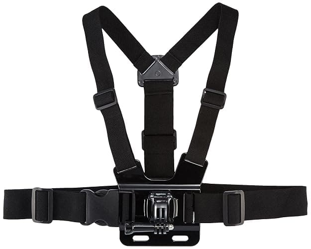 Amazon Basics Adjustable Chest Mount Harness for GoPro Camera, Compatible with GoPro Hero Series, Black thumbnail 2