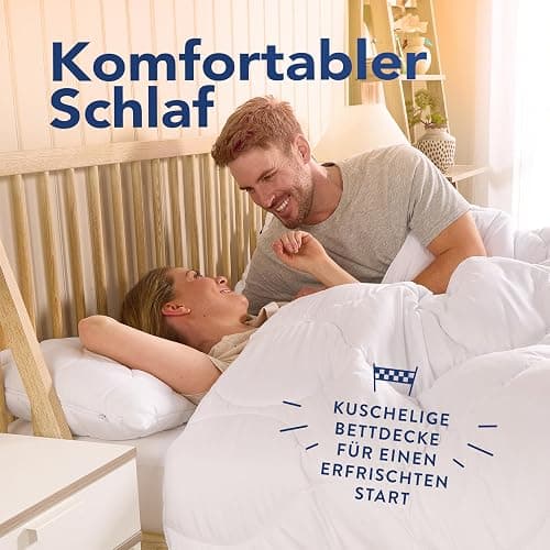 John Cotton New Way Bettdecke 200x200cm - Innovativ & Atmungsaktive Steppdecke für Allergiker | Oeko-Test Zert. Bettdecken | Ideal Schlafdecke für Frühling & Herbst | Microfaser Decke 200 x 200 cm thumbnail 7
