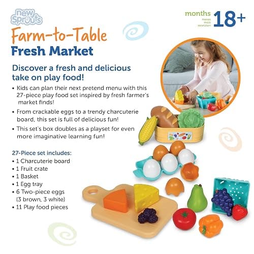 Learning Resources New Sprouts Farm-to-Table Fresh Market - Pretend Play Food for Kids, Grocery and Kitchen Play Toys, Toddler Fine Motor Skills, Montessori Activities, Gifts for Boys and Girls thumbnail 6