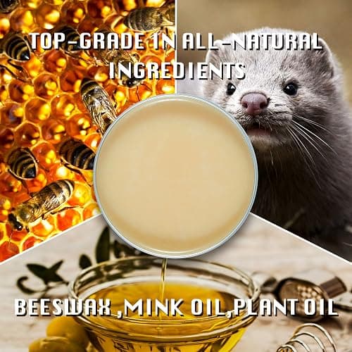 SALTY FISH All-Natural Leather Conditioner and Cleaner,Made with Mink Oil Beeswax,Protect Soften Waterproof Leather Furniture,Car Seats,Shoes,Boots,Bags (3.53 Oz) thumbnail 2