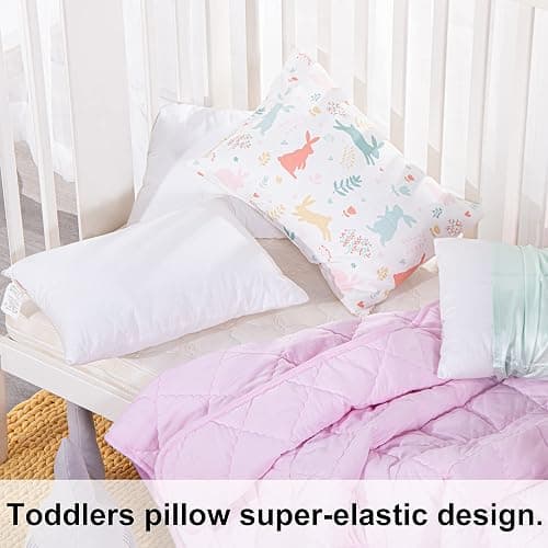 NTBAY 2 Pack Cotton Down Alternative 13x18 Pillows, Machine Washable - Soft and Breathable Travel Small Pillows for Sleeping, Ideal for Daycare, Crib, Cot thumbnail 5