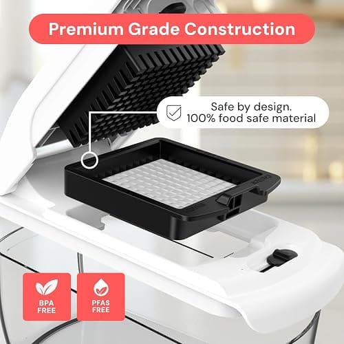 Fullstar Pro Original Vegetable Chopper - Chopper and Spiralizer - Food Chopper with Container, Fruit Cutter, Onion Dicer - All-in-One Prep Tool - Kitchen Gadgets and Gifts (4 in 1, White) thumbnail 6