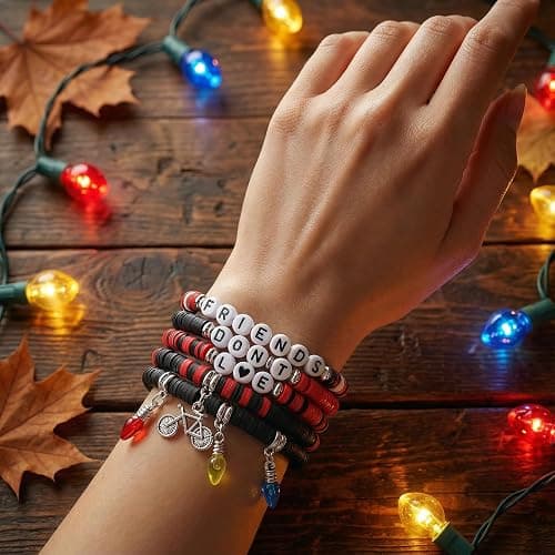 YELLOWPEACH Friends Don't Lie Bracelets Strange Necklace Set Friendship Gift Merch Jewelry thumbnail 2