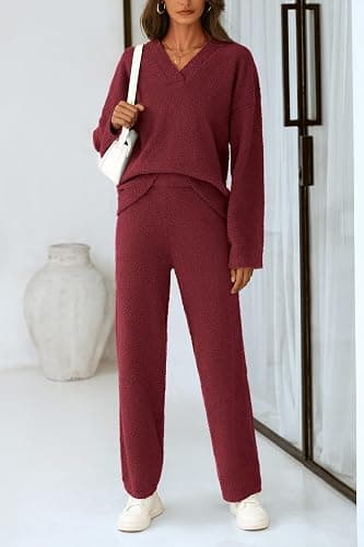 PRETTYGARDEN Lounge Sets for Women Two Piece Sweaters Pajama Set Fall Fashion 2025 Loungewear Outfits Matching Winter Clothes thumbnail 4