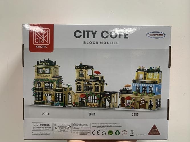 NEWRICE City Cafe Architecture Building Kit with LED Lights,3 Levels City Cafe Model Building Blocks Toy,for 12+Age Teen,Adult（1443 Pieces） thumbnail 8