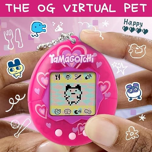 BANDAI - Tamagotchi Mascota Virtual Original Lots of Love 42975 Multicolor - Tu Fiel compañero Virtual en la Palma de tu Mano - Cuida, Juega y Disfruta - Juguete Electrónico para Mayores de 8 Años thumbnail 3