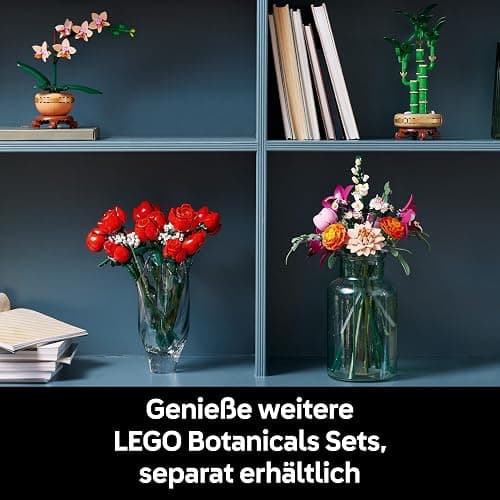 LEGO Botanicals Schöner Rosafarbener Blumenstrauß - Blumendeko - Bauset für Erwachsene - Dekorative Gänseblümchen, Kornblumen, Rosen und Holunderblüten zum Ausstellen - Bürodekoration 10342 thumbnail 9