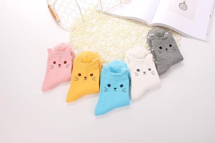 Jeasona Women's Cat Socks Cat Gifts Cute Animal Socks Dog Owl Gifts for Women thumbnail 6