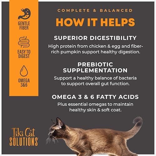 Tiki Cat Solutions Mousse Multipack Wet Cat Food, Digestion, Chicken & Egg, 2.4 oz. Pouch (12 Pack) thumbnail 6