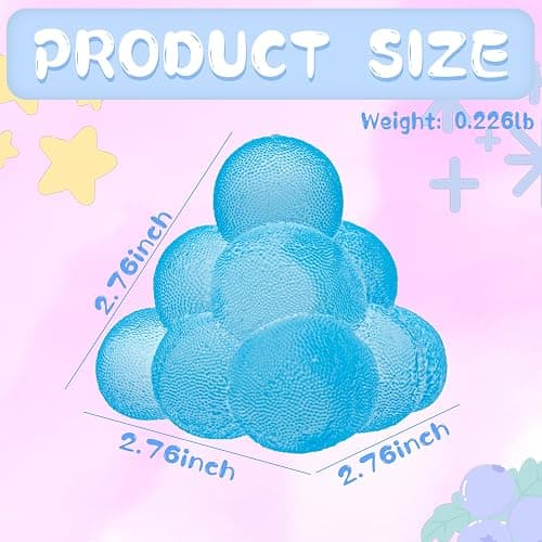 Funny Squeeze Fidget Toy, Slow Rebound Squishy Stress Relief Toy with Tactile Fun, Multi-Ball Stack Tactile Anxiety Relief Desk Fidget for Adults & Kids thumbnail 2