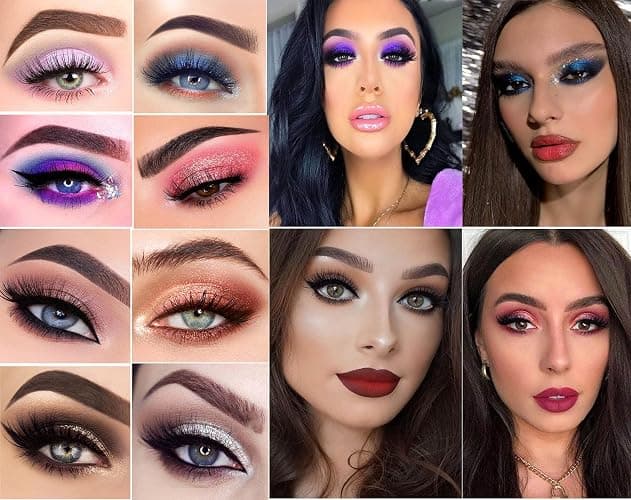 Bernecy Glitter Eyeshadow Palette,10 Colors Sparkle Shimmer Eye Shadow Highly Pigmented Long Lasting Makeup Set Gold (Type 5), Small thumbnail 8