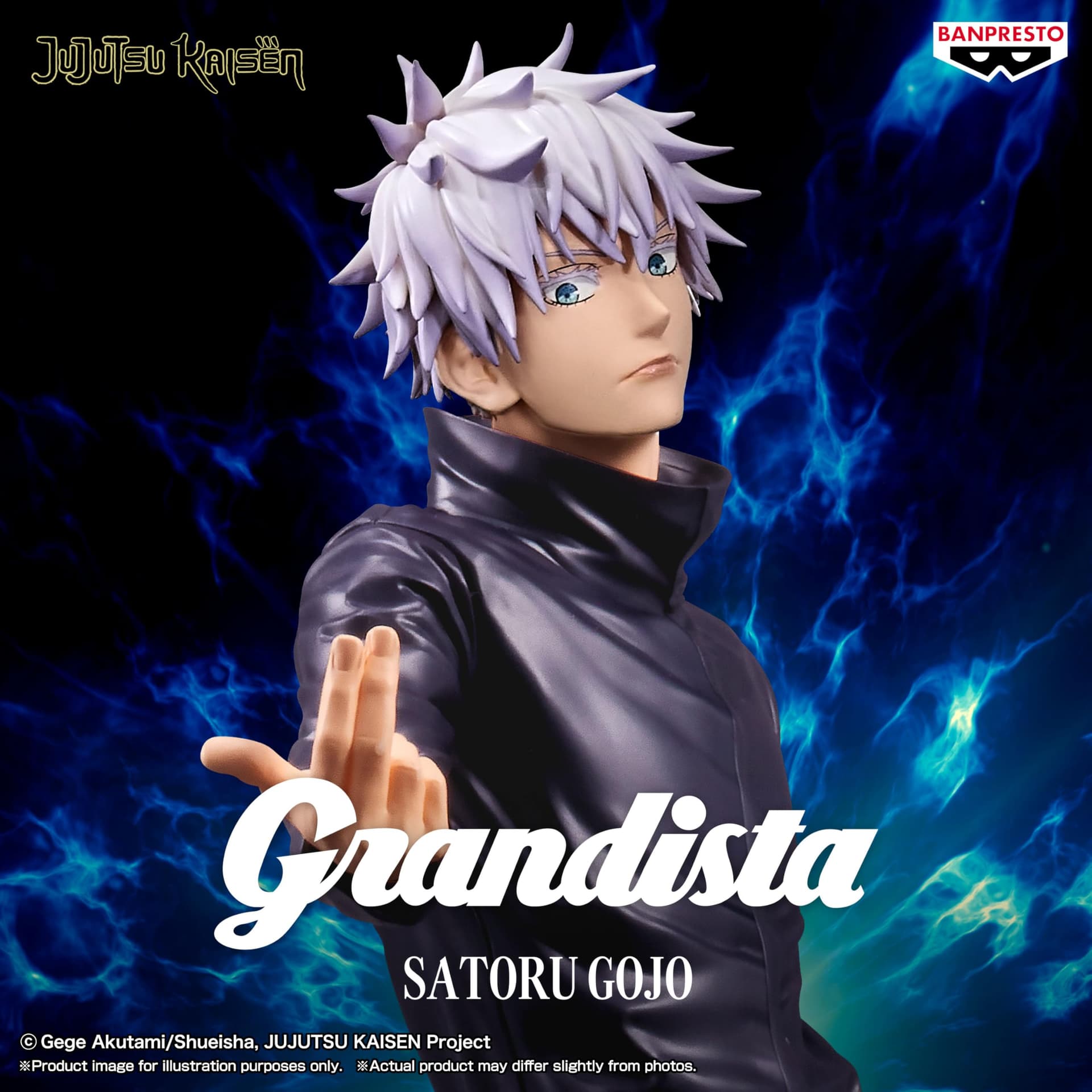 Banpresto Action Figure, Gojo Satoru Jujutsu Kaisen, Grandist 27 cm, BP29746P Multicolour, Collectible Figurine, Optimal for Anime Fans thumbnail 2