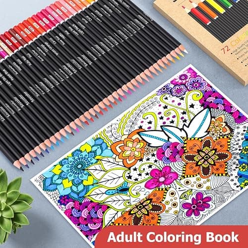 Soucolor 72-Color Colored Pencils for Adult Coloring Books, Christmas Stocking Stuffers for Teen Girl Boys Gifts, Soft Core Color Pencil Set for Kids Art Supplies, Coloring Drawing Sketching Pencils thumbnail 2