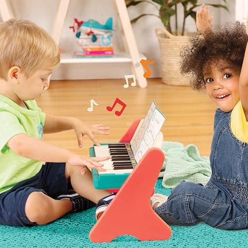 B. toys Wooden Piano, Mini Maestro with Color-Coded Songbook | Wooden piano toy with color-coded keys and songbook featuring 6 classical compositions; 3+ Years thumbnail 2