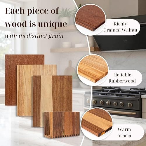 Book Cutting Board Set with Wooden Stand for Home Cooks | 3 Labeled Boards for Fruits Veggies,Meat Fish,Bread Cheese Organized Prep,No Cross Contamination thumbnail 5