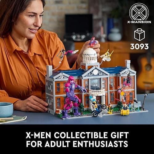 LEGO Marvel X-Men The X-Mansion Building Set - Marvel Collectibles DIY Craft Kit for Adults, Ages 18+ - Buildable Xavier Institute with 10 Minifigures - Gift Idea for Superhero Fans - 76294 thumbnail 3