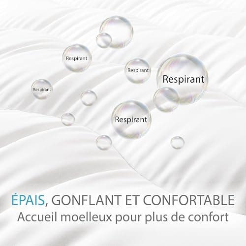 CASABEL Surmatelas Nuage 140 x 190 cm en Microfibre - Confort Optimal - Moelleux, Anti-acarien, Respirant- pour Matelas 2 Places Adulte et Enfant, Clic Clac, BZ thumbnail 2