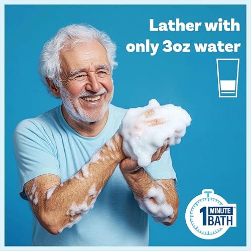 Scrubzz Disposable No Rinse Bathing Wipes - All-in-1 Single Use Shower Wipes, Simply Dampen, Lather, and Dry Without Shampoo or Rinsing (Unscented, 3-Pack) thumbnail 4
