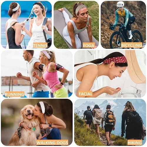 Tobeffect Polka Dot Headbands for Women Trendy Womens Headbands, Elastic Hair Bands for Women's Hair Polka Dot Hair Accessories 7PCS thumbnail 6