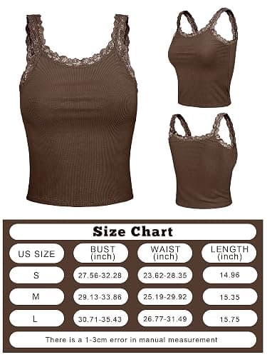 Sintege Women's Lace Patchwork Tank Top Lace Camisole Tank Sleeveless Cami Crop Y2k Tops thumbnail 4