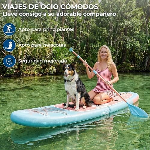 Devoko Tabla Paddle Surf Hinchable 330cm 2 en 1 con Kayak Hinchable Plazas y Accesorios hasta 130kg para Surf, Pesca, Yoga thumbnail 2