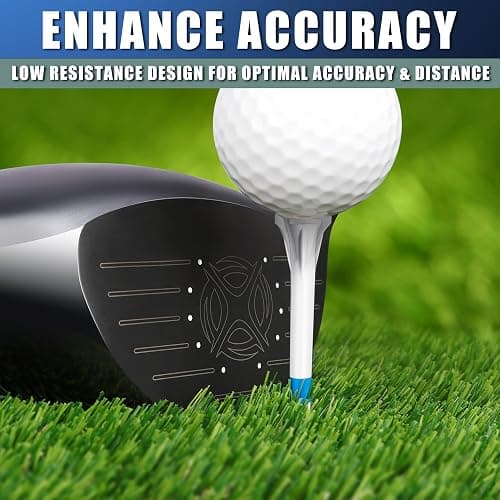 CHAHMPKEY Premium 3-Prong Plastic Golf Tees 3-1/4" 100 Pack - 40% Reduced Ball Contact with High Stability and Long Distance Performance Golf Tees Plastic thumbnail 6