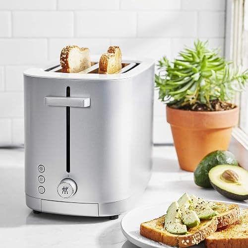 ZWILLING Enfinigy, 2-Slice Toaster, Extra Wide 1.5" Slots for Bagels and Toast, Silver thumbnail 2