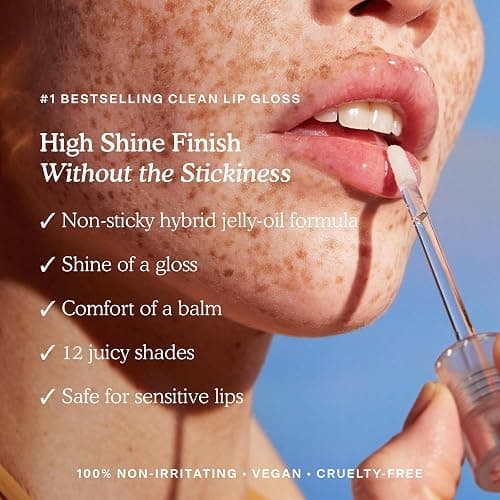 Tower 28 ShineOn Lip Gloss Jelly - Hydrating Tinted Lip Balm + Milky Gloss for Sensitive Lips - Non-Sticky + High-Shine Jelly Formula with Nourishing Oil Blend - Pistachio - Nude Pink (0.13) thumbnail 4