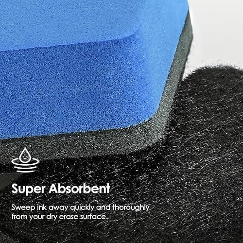 MaxGear 24 Pack Dry Erase Erasers, Magnetic Whiteboard Dry Erasers for Classroom, Mini Whiteboard Cleaning Pads, Chalkboard Wiper Teacher Supplies for School, Office, Home, 6 Color, 2 x 2 Inch thumbnail 6