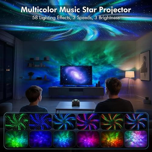 Rossetta Galaxy Projector, Star Projector for Bedroom with Bluetooth Speaker & White Noise, Remote, Timer, Night Light for Kids Room Decor, Party, Birthday & Christmas Gifts for Adults Teen Girls Boys thumbnail 3