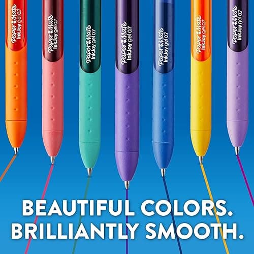 Paper Mate Colorful Gel Pens - InkJoy Gel Pens Assorted Medium Point (0.7). Perfect for Vibrant Colored Writing and Sketching with Paper Mate InkJoy 14 Count thumbnail 5