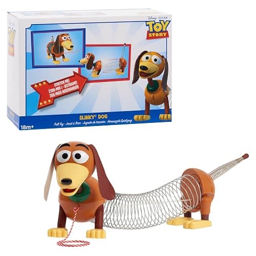 Disney and Pixar Toy Story Slinky Dog Pull Toy, Walking Spring Dog Toy with Leash, Classic Stretch Toy for Toddlers, Preschool Kids Toys Ages 18 Months and Up, Basket Stuffers by Just Play - Image 1