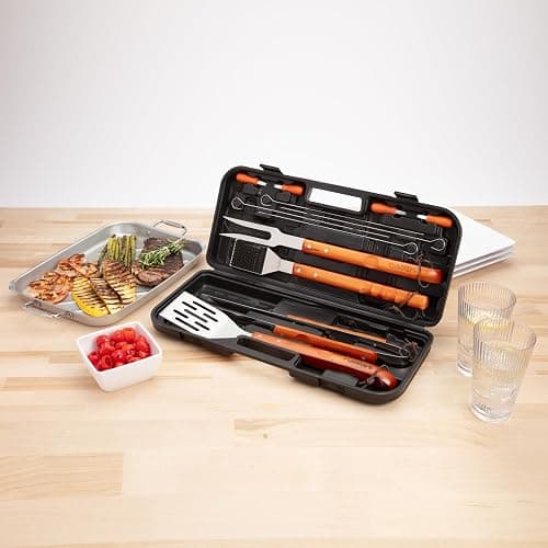 Cuisinart 13-Piece Wooden Grill Tool Set, BBQ Accessories and Grill Tools, Durable Stainless-Steel Utensils with Recycled Plastic Case, Spatula, Tongs, Cleaning Brush & More, Grilling Gifts for Men thumbnail 2