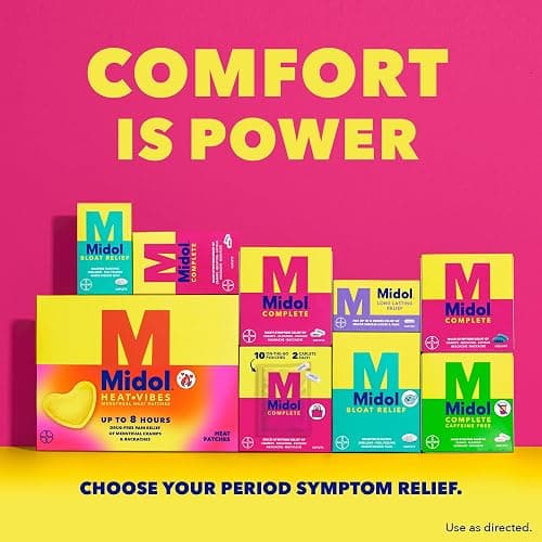 Midol Complete Menstrual Pain Relief Caplets, 40 Count - Provides Cramp, Headache, and Bloating Relief thumbnail 8