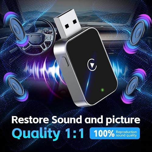 Wireless CarPlay Adapter for iPhone – Convert Wired to Wireless CarPlay Dongle Plug & Play 5GHz WiFi Fast Connection Low Latency for Cars 2016+（iOS Only thumbnail 2