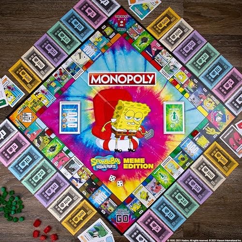 Monopoly Spongebob Squarepants Meme Edition | Based on Nickelodeon Show | Featuring Familiar Memes of Locations, Episodes, and Characters | Officially-Licensed & Collectible Monopoly thumbnail 2