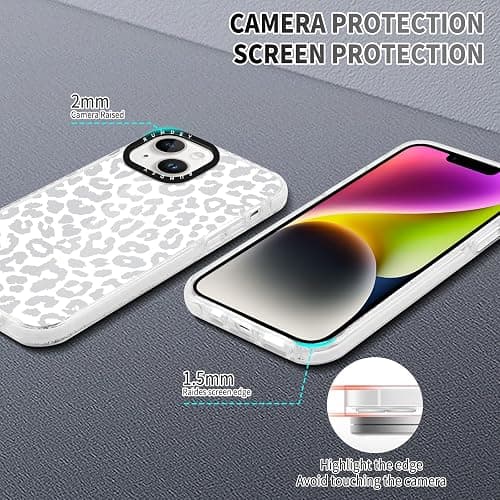 RUMDEY 2 Pack Cheetah Print Cases for Apple iPhone 13 / iPhone 14 Case 6.1 inch, Clear Cute Coquette Fashion Leopard Patterns for Girls Women Funda with Shockproof Protection Silicone Soft TPU Cover thumbnail 6