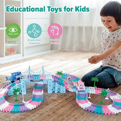 Car Toys for Kid 4-6, 194 PCS Race Car Track for Kids Ages 4-8, Monster Truck 2+ Year Old Birthday Gift Toddler Cars Toy for 3+ Year Old Girl Boy thumbnail 3