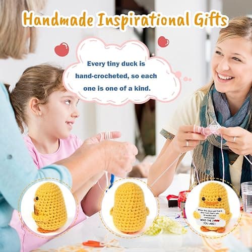 MBL Christmas Stocking Stuffers for Women - Emotional Positive Inspirational Support Small Funny Gag Crochet Duck Pickle Birthday Xmas for Men for Coworker Boss Colleges Her Him Friend thumbnail 3