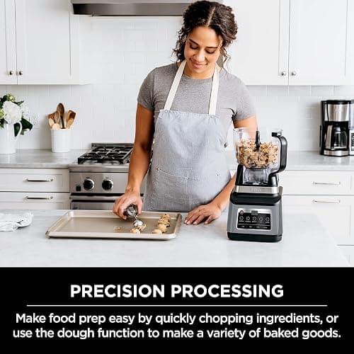 Ninja BN801 Professional Plus Kitchen System, 1400 WP, 5 Functions for Smoothies, Chopping, Dough & More with Auto IQ, 72-oz.* Blender Pitcher, 64-oz. Processor Bowl, (2) 24-oz. To-Go Cups, Grey thumbnail 4