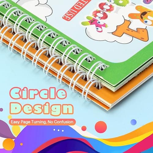 5 Pack Reusable Water Coloring Book for Toddlers, Water Doodle Book Toys, Paint with Water Books,Mess-Free Coloring Book, Portable Educational Doodle Drawing Toy, Educational Learning Kits Gifts - New 5 Pack - 5 thumbnail 6