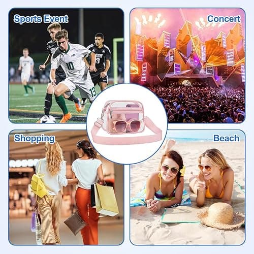 COK Clear Bag for Stadium Events Crossbody Bags for Women and Men | Transparent Purse with Adjustable Strap for Concerts Festivals Game Day thumbnail 7