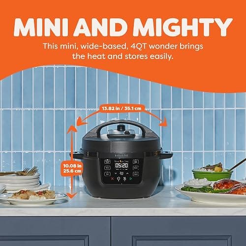 Instant Pot 4QT RIO Mini 7-in-1 Multi-Cooker, Pressure Cooker, Slow cook, Sauté, Steam, Rice Maker, Yogurt, & Warmer, Black, 4 Quarts thumbnail 2