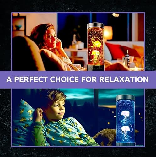 Brewish Jellyfish Lamp (Upgraded Motor 2025),16 Color Changing Mood Lamps, 4 Modes Aquarium Night Light, Artificial Fish Tank with Moving Fish, Sensory Room LED Lights for Autism, ADHD, Excellent Gift thumbnail 6