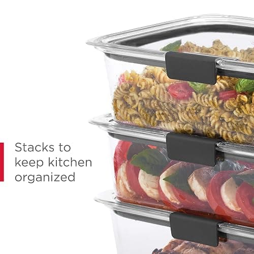 Rubbermaid Brilliance BPA-Free Food Storage Containers Multi Pack, 1.3 Cup Plastic Containers with Lids, 5 Pack, Leak Proof, Microwave & Dishwasher Safe thumbnail 6
