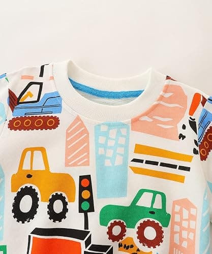 Bumeex Toddler Boy's Kids Crewneck Pullover Sweatshirts 2-7Year thumbnail 3