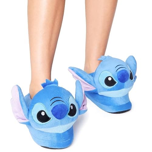 Disney Stitch 3D Plush Slippers for Women Teens Eeyore Baby Yoda Soft Cozy Fleece Non Slip House Shoes Gifts for Women thumbnail 3