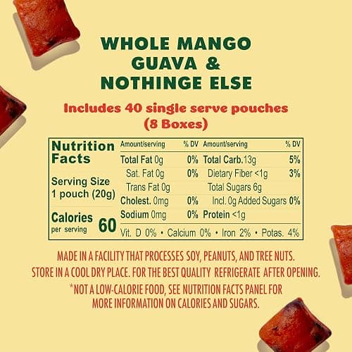 SOLELY - Organic Mango & Guava Whole Fruit Gummies (Pack of 8 Boxes, 5 Bags per Box) - Real Fresh Fruit - Healthy Snacks for Adults & Kids - Non GMO, Vegan Snacks, Shelf Stable - 40 Bags (3.5 oz) thumbnail 2