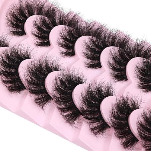Kiromiro Lashes Volume False Eyelashes Wispy Faux Mink Eyelashes Long Dramatic Lashes 8D Volume Strip Eyelashes Cat Eye Lashes Pack thumbnail 3
